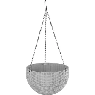Blumentopf Strend Pro Modern, hängend, zum Aufhängen, dunkelgrau, 26x16cm, mit Kette und Aufhänger