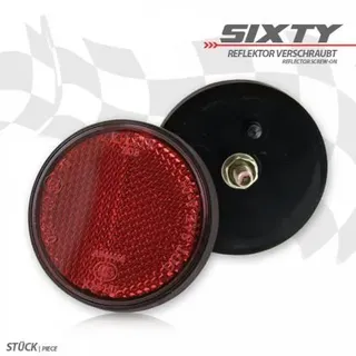Reflektor Sixty rund rot mit Rand