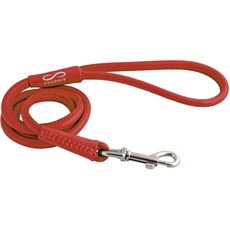 CHAPUIS SELLERIE SLA680 Runde Glamour-Leine für Hunde - Rotes Leder - Durchmesser 10 mm - Länge 1,22 m - Größe M