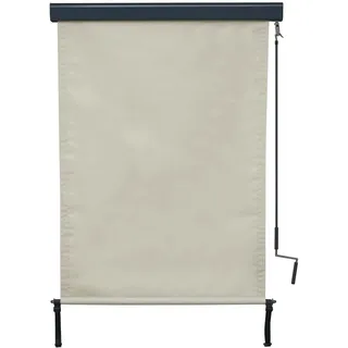 Mendler Vertikalmarkise 250 x 100 cm Beige Aluminium