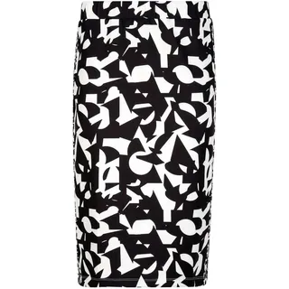 Alba Moda Bleistiftrock "Rock Rock mit grafischem Druck", schwarz