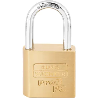 ede - burg wächter Burg-Wächter Vorhangschloss, Vorhängeschloss für Profil-Halbzylinder, 8 mm Bügelstärke, Massives Messingschloss, Bügel stahlhart, Doppelt verriegelt, Profi 116 PC 50