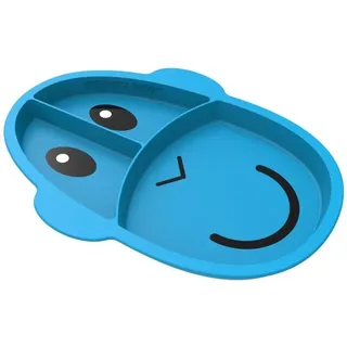 Matchstick Monkey Essenszeit Esslernteller mit Unterteilung Affe - Menüteller 1 St blau