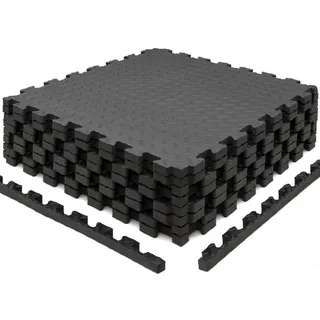 Eyepower 8 Bodenschutzmatten mit Rand - 63x63x2cm Fitness Bodenmatte