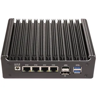 HSIPC Alder Lake N100 Quad Core Firewall Micro Appliance, Mini PC, Nano Computer, Router with 16G RAM 256G SSD, 4*i226-V RJ45 Port AES-NI
