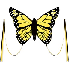 Wolkenstürmer® Bella Butterfly (gelb) Kinderdrachen - Schmetterlingsdrachen für Kinder inkl. Handgriff mit Schnur - 1-Leiner als Zitronenfalter
