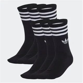 adidas Originals Sportsocken »3S CREW S 6P« für Erwachsene, geripptes Material am Bein, schwarz