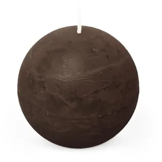 Spaas 6x Rustikale Kugelkerze 80 mm 24St - dunkelbraun