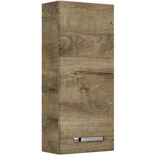 Sadena Hängeschrank , Eiche dunkel , Metall , 2 Fächer , 30x70x17 cm , Typenauswahl , Badezimmer, Badmöbel, Hängeschränke