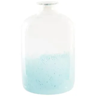 DKD Home Decor Vase, blau, aus Glas (18 x 18 x 30,5 cm) (19 cm)