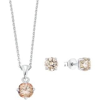 Amor Schmuckset »9965199« (Set, 4 Stk. tlg.) mit Zirkonia (synth.), orange