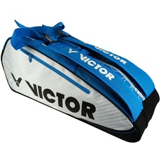 Bild Schlägertasche Doublethermobag Badminton Tennis Squash Tasche, Blau/Weiß