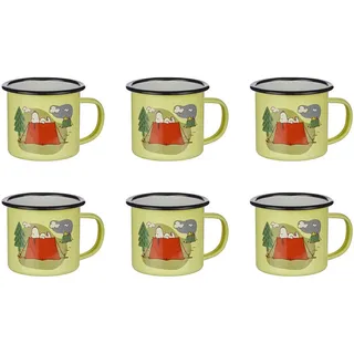 Butlers Tassen 6er-Set Peanuts 380 ml , Gelb , Keramik , Geschirr, Tassen, Kaffeetassen