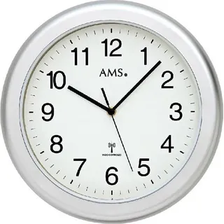 AMS Funk-Wanduhr, Funkwerk, D30x5cm, 5956 - Weiß
