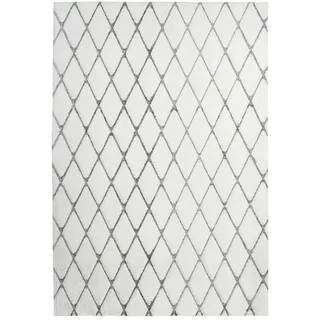 Kayoom Hochflorteppich , Anthrazit, Weiß , Textil , geometrisch , rechteckig , 160x230 cm , pflegeleicht , Teppiche und Böden, Teppiche, Hochflorteppiche & Shaggys