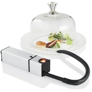 Gastronoma 16310205 Mini Food Smoker - Räucherpistole für Lebensmittel - Smokin-Gun - Räucher-Gerät - Edelstahl Design und Batteriebetrieb - Grau