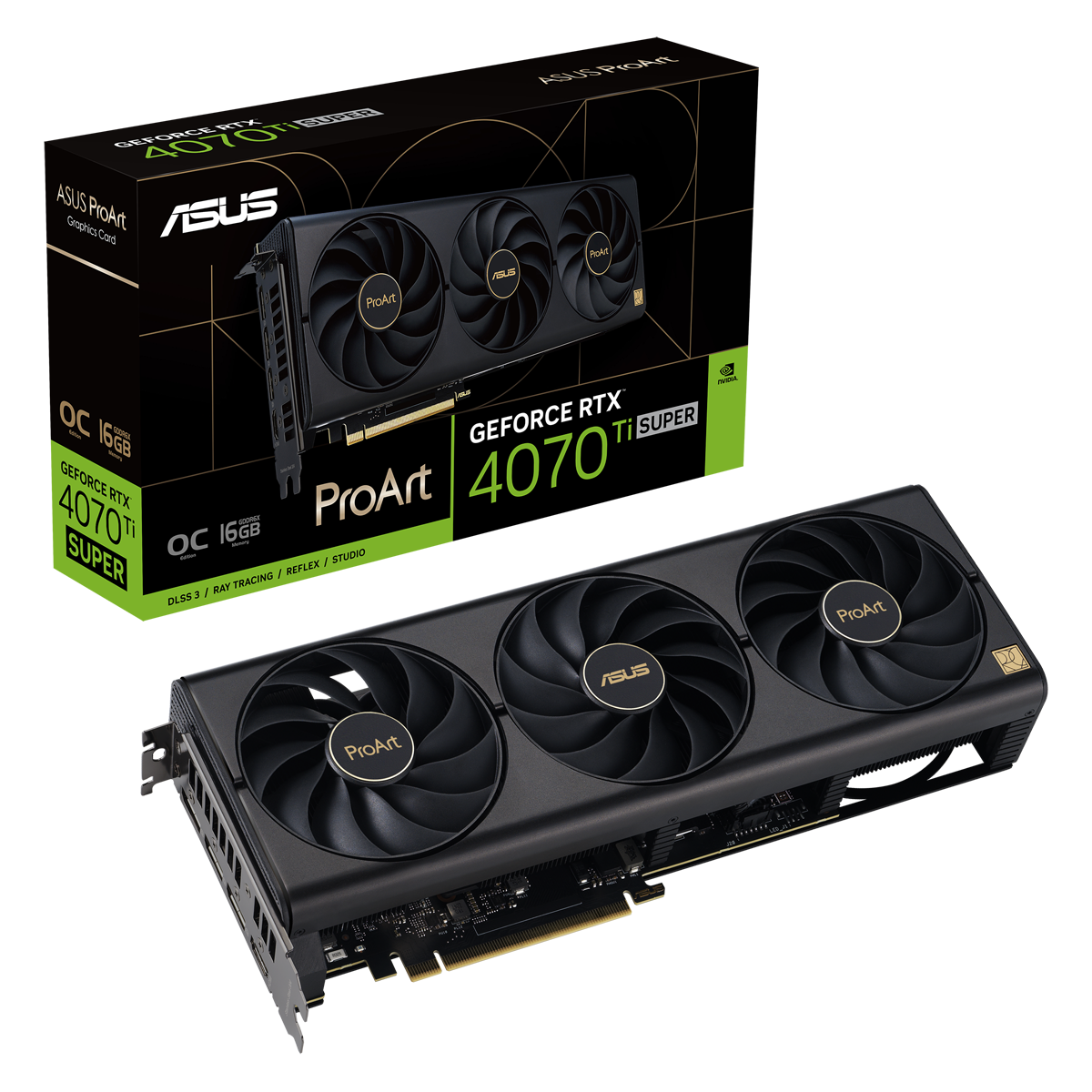 Bild von ProArt GeForce RTX 4070 Ti SUPER OC, PROART-RTX4070TIS-O16G, 16GB GDDR6X, HDMI, 3x DP (90YV0KJ0-M0NA00)