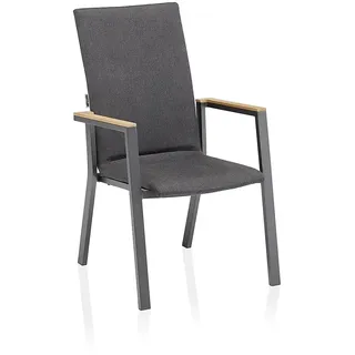 Kettler Rasmus Teak Stapelsessel hoch Aluminium/Sunbrella