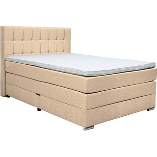 Carryhome BOXSPRINGBETT Beige - 140x200 cm