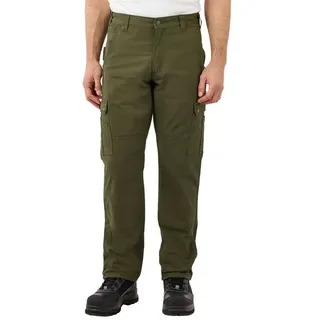 Carhartt Rugged Flex Fleece Lined Relaxed Fit Cargohose - Basil - 32 - 34