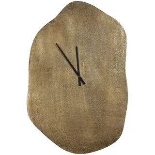 Beliani Wanduhr Aluminium messing Ganges , Messingfarben , Metall , Stadtarchitektur , 50x78x3 cm , Dekoration, Uhren, Wanduhren
