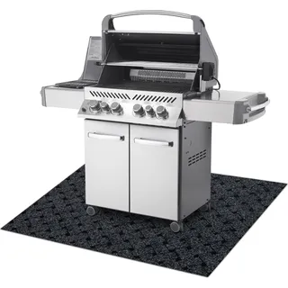 VECTRA 900 Grillschutzmatte für Terrasse, draussen - Anthrazit Schwarz 100x200 cm - Schwarz