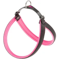 Ferplast Ergonomisches Hundegeschirr AGILA FLUO 7, ausgezeichnete Passform, doppelter Mikroregulations-Verschluss, weiche Polsterung, A = B 63 ÷ 71 cm 25 mm Pink