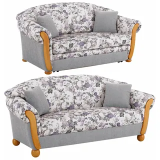 Home Affaire »Milano, bequem durch Federkern, Landhaus Stil, geschwungene Armlehnen« 2 Stk. tlg. 2-Sitzer und 3-Sitzer,