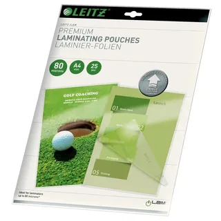 Leitz Laminierfolie, Laminierfolie A4, 80 mic, 25 Stück