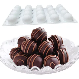 duoyif Silikonform Kugel Schokoladenformen Kugel Ø32mm 20 Löcher Silikon Backform Kugel Silikonform Zur Herstellung Von Dome-Mousse Kuchen Kugel Schokolade Eiskugel (20Löcher Ø32mm)