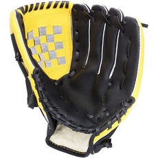 Acidea Baseball Handschuhe, Baseball Handschuhe Erwachsene, Sport & Outdoor Baseball Glove Batting Handschuhe mit einem Ball Softball Handschuhe für Kinder Erwachsene– 12,5 Zoll Gelb