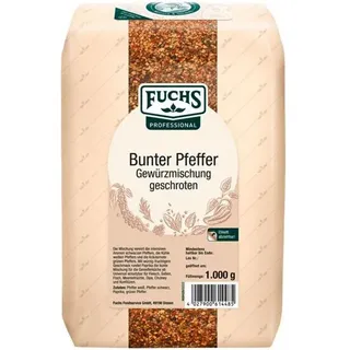 FUCHS bunter Pfeffer geschroten Gewürz, 1,0 kg