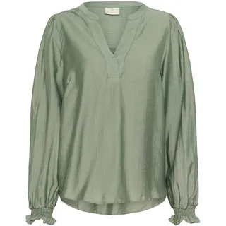 Langarmbluse KAFFE "Damen Langarm-Bluse KAmariana", Damen, Gr. 38, grün (oil grün), Obermaterial: 80% Viskose CV. 20% Polyamid PA., Blusen Langarmbluse