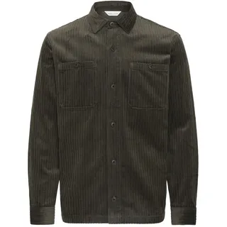 Langarmhemd CASUAL FRIDAY "Langarmhemd CFNor", Herren, Gr. XXL, N-Gr, schwarz (schwarz ink), Obermaterial: 100% Baumwolle CO., Hemden Langarmhemd