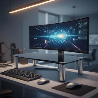 100CM TV-Glasaufsatz Monitor LCD Aufsatz Bildschirm Erhöhung TV-Tisch Schwarz - Schwarz