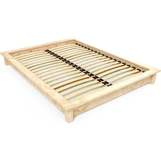 Solido Futonbett 140x200 aus Massivholz - Naturlack