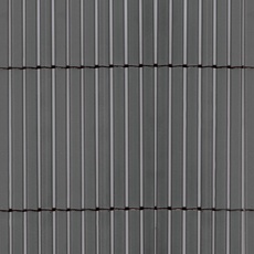 Sichtschutzzaun, synthetisch, dünnes Schilfrohr, 1,0 x 5 m, Grau
