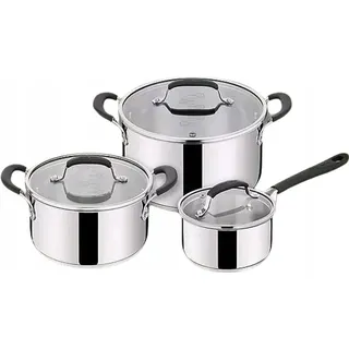 Tefal Jamie Oliver Topf-Set 6-tlg. 3 x Schmortopf + Stielkasserolle 16 cm + 20 cm + 24 cm