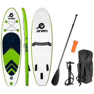 Enero SUP Board Set Aufblasbares Stand Up Paddle Board 275 x 76 x 10 cm Grün