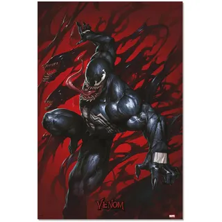Grupo Erik Poster Marvel Venom Kunstdruck - Deko Wohnzimmer oder Deko Schlafzimmer - Deko Zimmer - Größe 61 x 91 - Offizielle Marvel Fanartikel