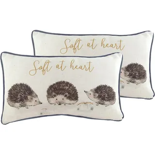 Evans Lichfield Oakwood Igels Twin Pack Polyester gefüllte Kissen, Multi, 30 x 50cm, 2