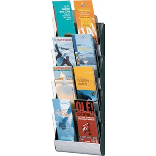 Paperflow Wandprospekthalter Integral silber DIN A5 20 Fächer, 5 St.
