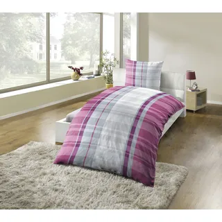 Kinzler Bettwäsche Polycotton Karo Bunt 155 x 220 cm + 80 x 80 cm