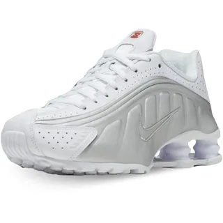 Nike Shox R4 "White Metallic Silver", Weiß, Größe: 42.5 - Weiß