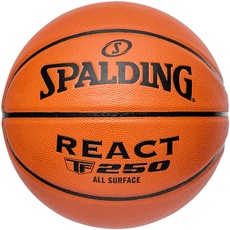 Spalding React TF-250 Basketball für drinnen und draußen, 75 cm