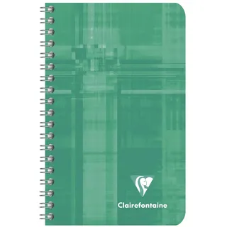 Clairefontaine 8580C - Packung mit 10 Notizbücher mit Spiralbindung, 7,5 x 12 cm, blanko, 90 g, 50 Blatt, farbig sortiert, 1 Pack