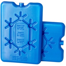 ToCi 2er Set Kühlakku mit je 200 ml | 2 Blaue Kühlelemente flach Kühlakkus für Kühltasche oder Kühlbox | Kühlakkus dünn, extra flach | Kühlpads Kühlpack für Kühltragetasche