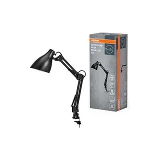 OSRAM Office Line Desk Pear Clip E27 LED Schreibtischlampe schwarz 11 W mit Tischklemme