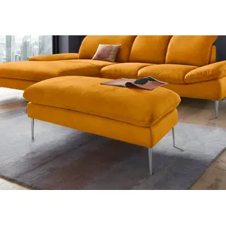 W.Schillig Hocker »enjoy&MORE« Füße Chrom glänzend, Breite 106 cm, gelb