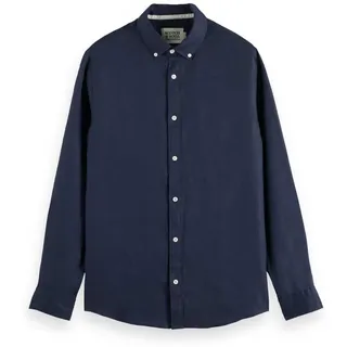 Scotch & Soda Herren Linen Button-down Shirt Shirt (1er Pack)
